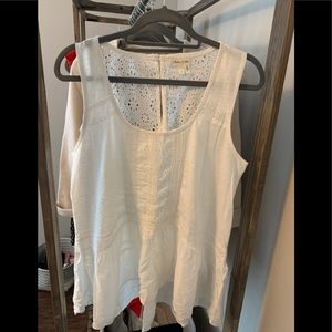 Anthropologie Eyelet Tank